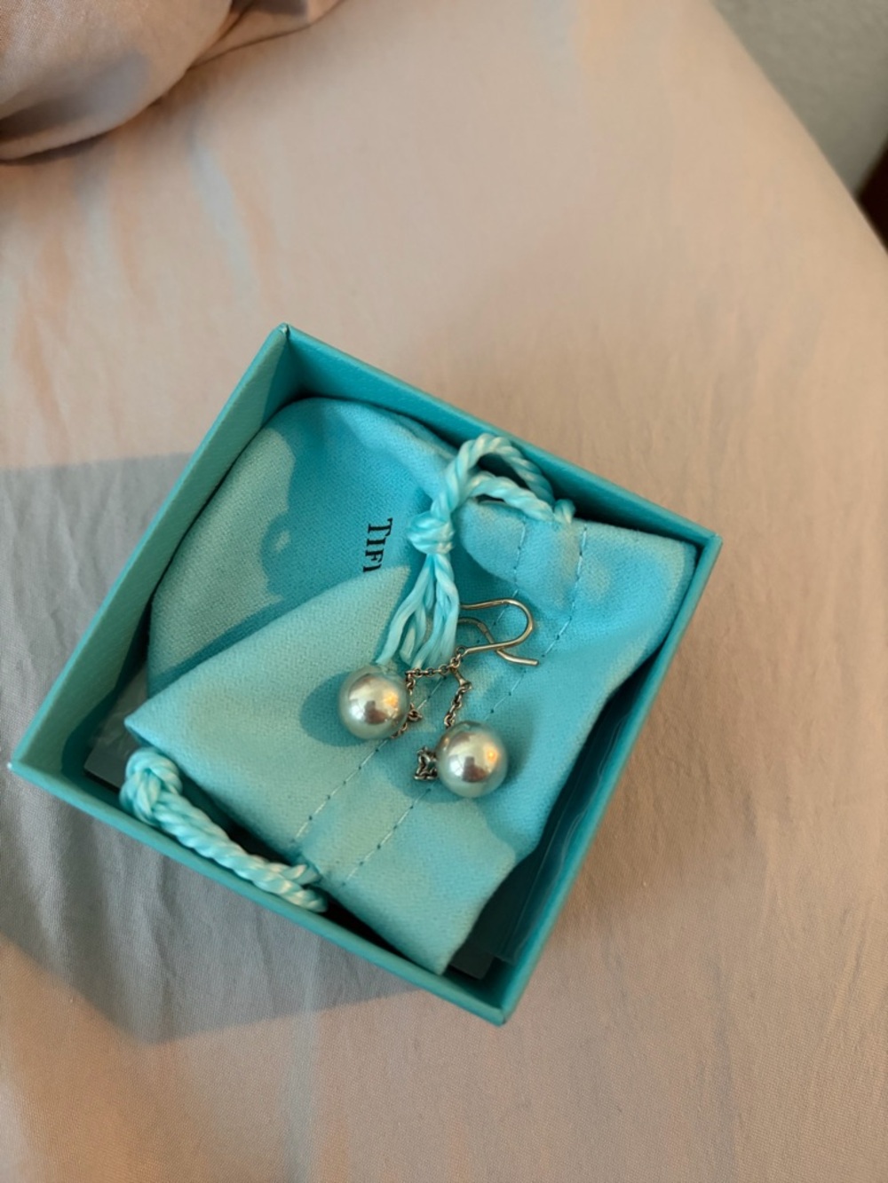 Tiffany & Co. HardWear sterling silver ball hook dangle earrings.